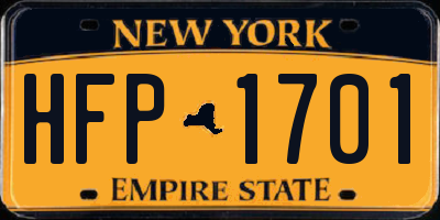 NY license plate HFP1701
