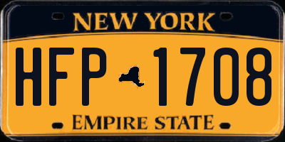 NY license plate HFP1708