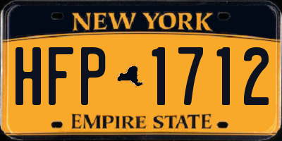 NY license plate HFP1712