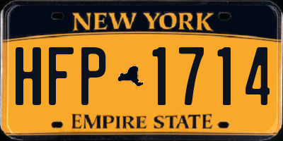 NY license plate HFP1714