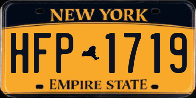 NY license plate HFP1719