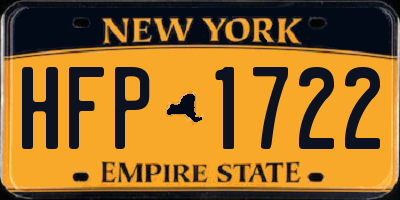NY license plate HFP1722
