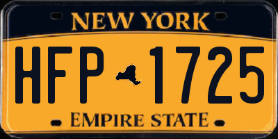 NY license plate HFP1725