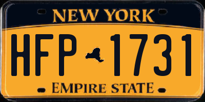 NY license plate HFP1731