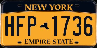 NY license plate HFP1736