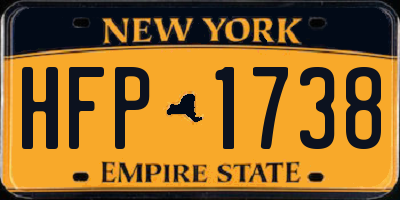 NY license plate HFP1738