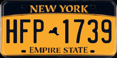 NY license plate HFP1739