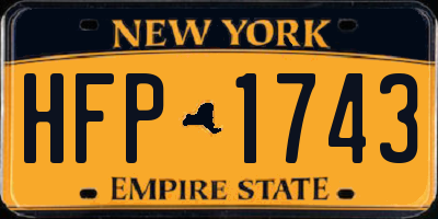 NY license plate HFP1743