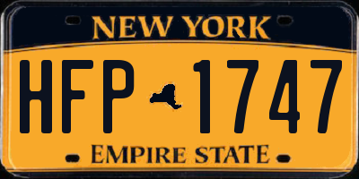 NY license plate HFP1747