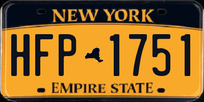 NY license plate HFP1751