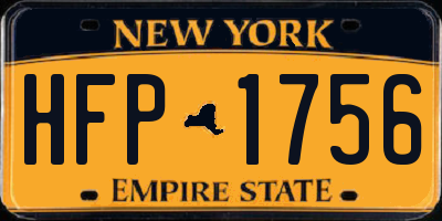 NY license plate HFP1756