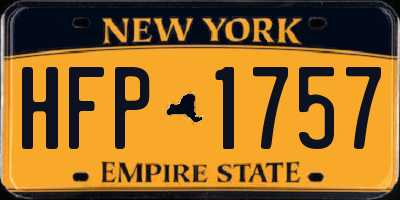 NY license plate HFP1757