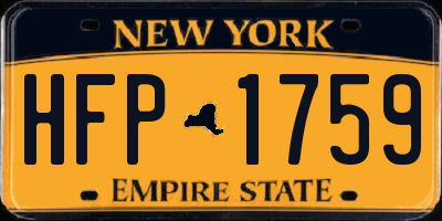 NY license plate HFP1759