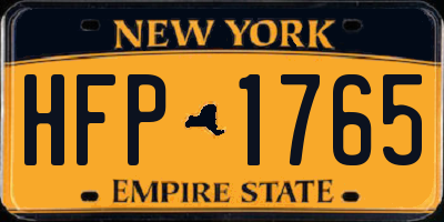 NY license plate HFP1765