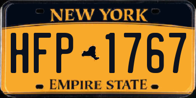 NY license plate HFP1767