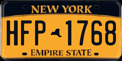 NY license plate HFP1768