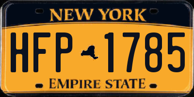 NY license plate HFP1785