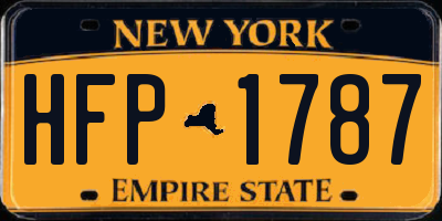 NY license plate HFP1787