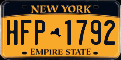 NY license plate HFP1792