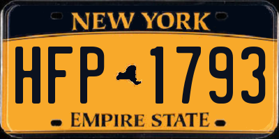 NY license plate HFP1793