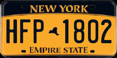 NY license plate HFP1802