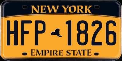 NY license plate HFP1826