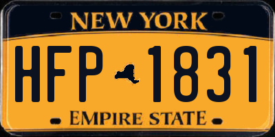 NY license plate HFP1831
