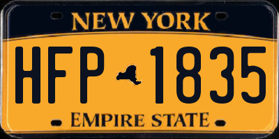 NY license plate HFP1835