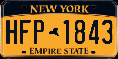 NY license plate HFP1843