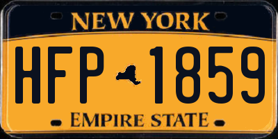 NY license plate HFP1859