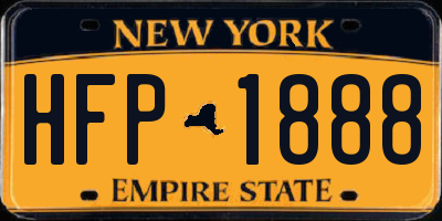NY license plate HFP1888