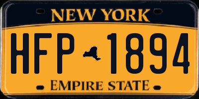 NY license plate HFP1894