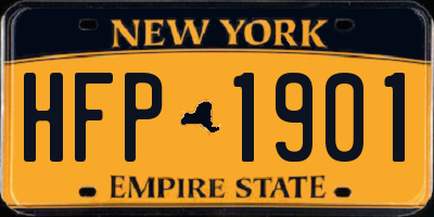 NY license plate HFP1901
