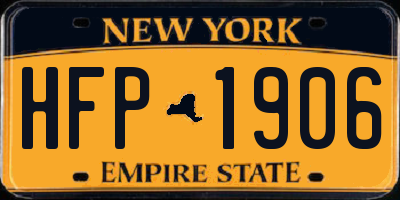 NY license plate HFP1906