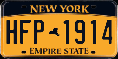 NY license plate HFP1914