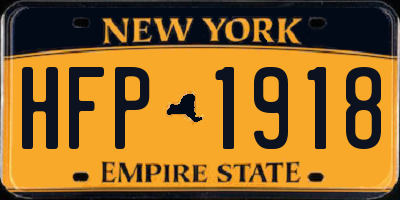 NY license plate HFP1918