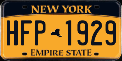 NY license plate HFP1929
