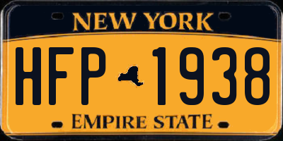 NY license plate HFP1938