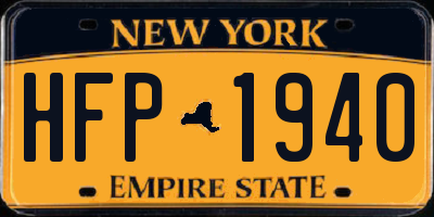 NY license plate HFP1940