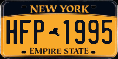 NY license plate HFP1995