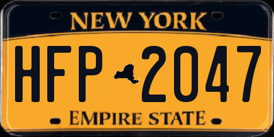NY license plate HFP2047