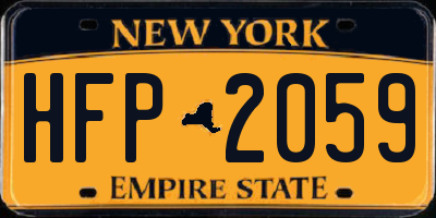 NY license plate HFP2059