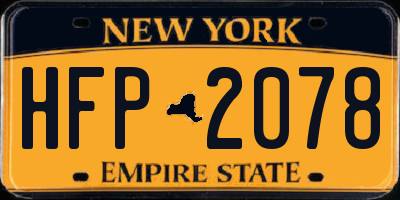 NY license plate HFP2078