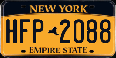 NY license plate HFP2088