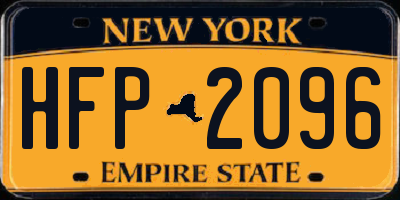 NY license plate HFP2096