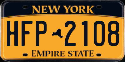 NY license plate HFP2108