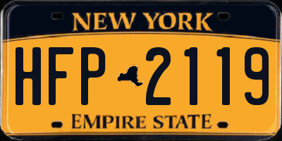 NY license plate HFP2119
