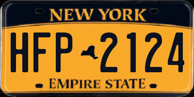 NY license plate HFP2124