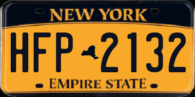 NY license plate HFP2132