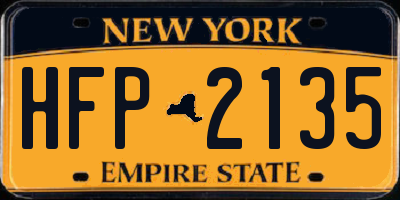 NY license plate HFP2135